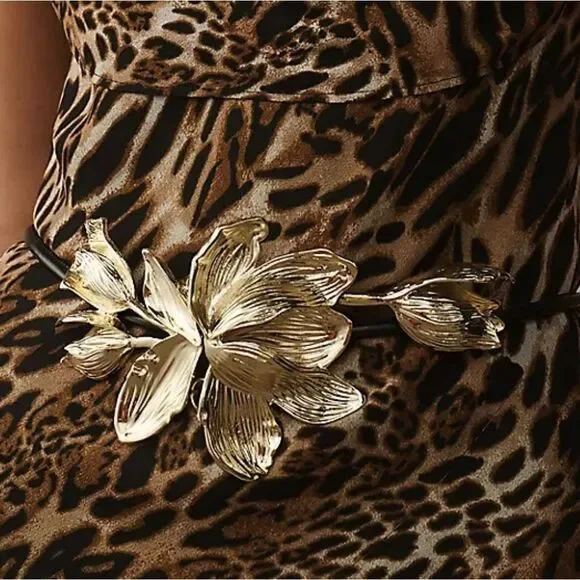 Anthropologie Flower 3d Cord Adjustable Belt | NWOT - Picture 3 of 9